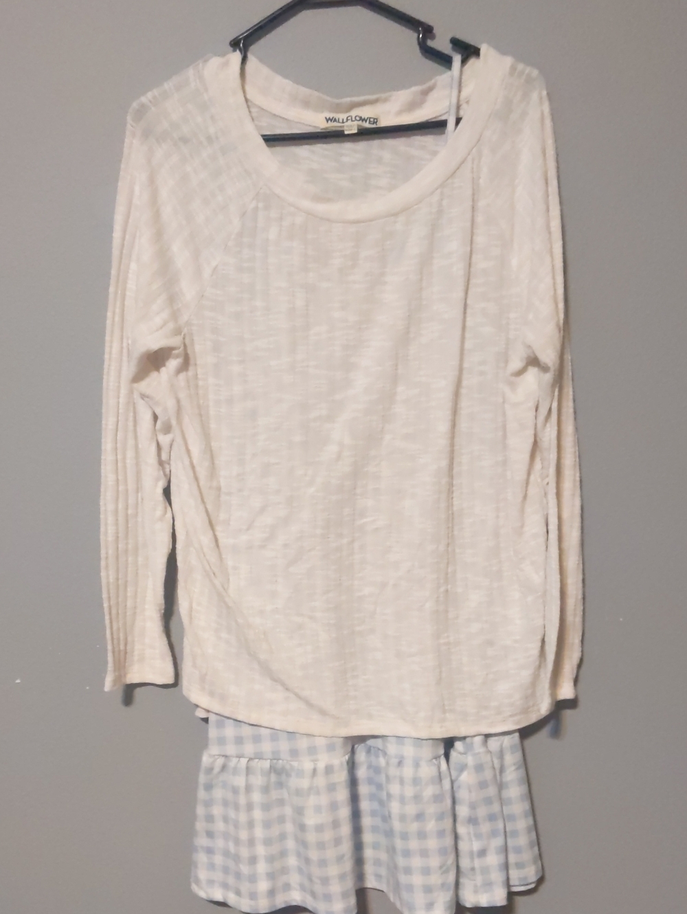 Wallflower White Textured Knit Tee